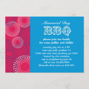 Invitation au barbecue pour les fêtes de la fête c