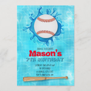 Invitation au Baseball Pool Party