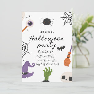 Invitation au Bash Halloween Vintage