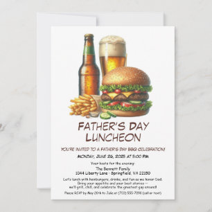 Invitation au BBQ de la Fête des Pères – Hamburger