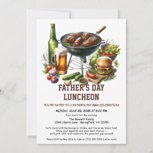 Invitation au BBQ de la Fête des Pères – Hamburger