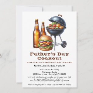 Invitation au BBQ de la Fête des Pères – Hamburger