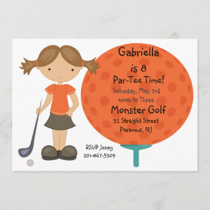 Invitation au Big Golf Ball Girls Party
