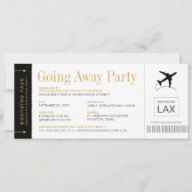 Invitation au billet de la Passe d'embarquement de