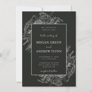 Invitation au boquet floral moderne et élégant