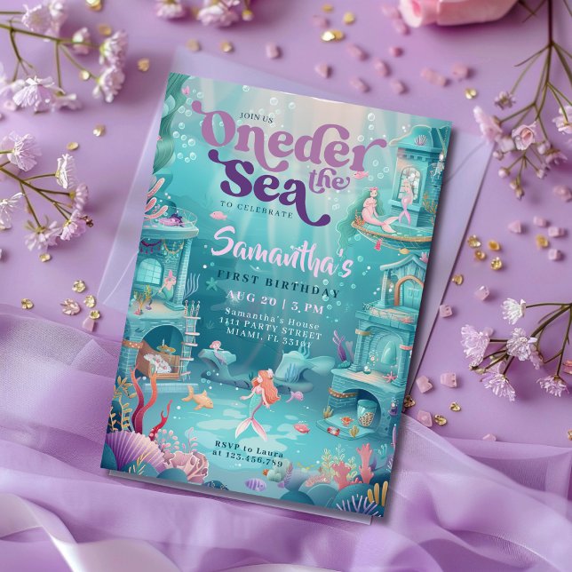 Invitation Au Bord De La Mer | Anniversaire de la mer (Créateur téléchargé)