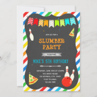 Invitation au bowling pizza