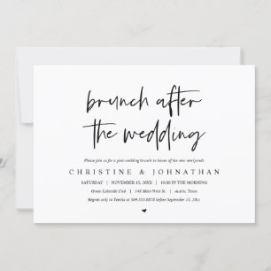 Invitation au brunch après le mariage (Après la no
