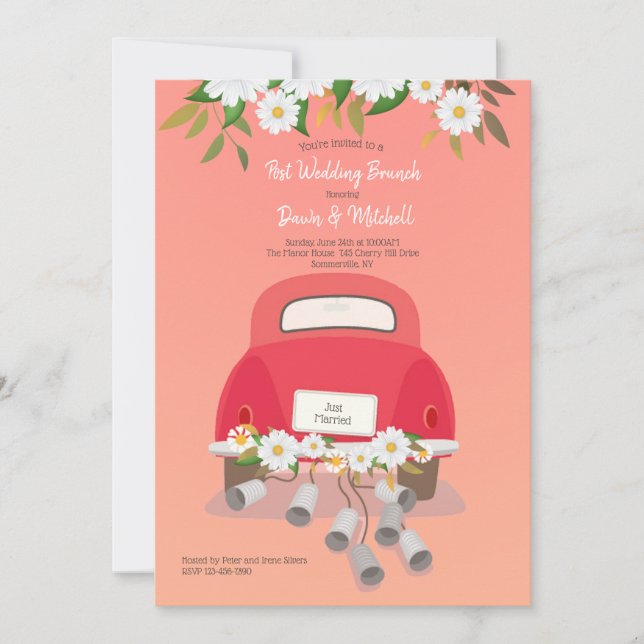 Invitation au brunch après mariage (Devant)