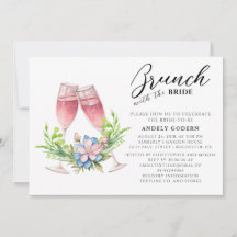 Invitation au brunch avec la mariée