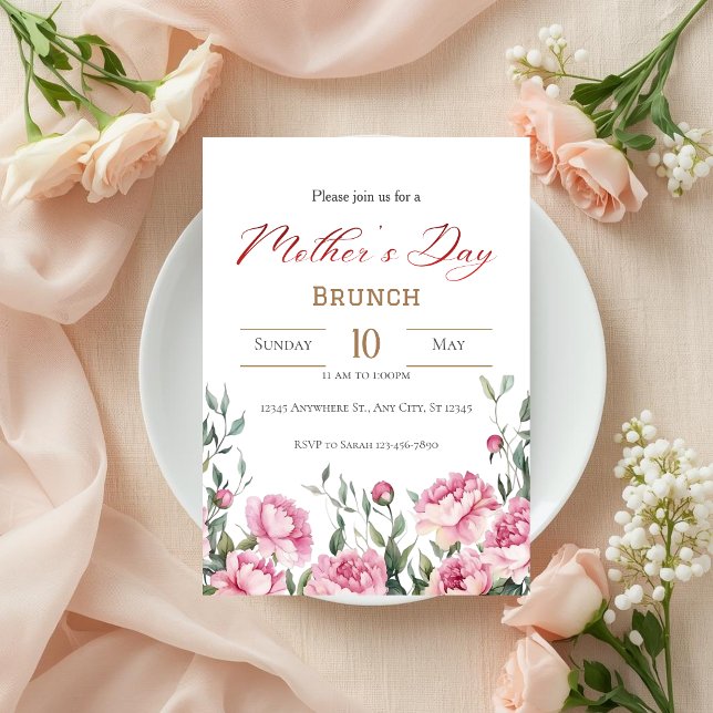 Invitation au brunch de la fête des Mères (Créateur téléchargé)