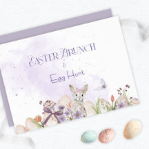 Invitation au brunch de Pâques et chasse aux œufs