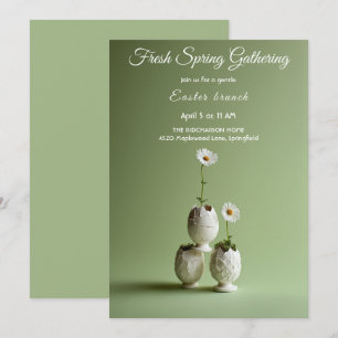 Invitation au brunch de Pâques Floral printanier