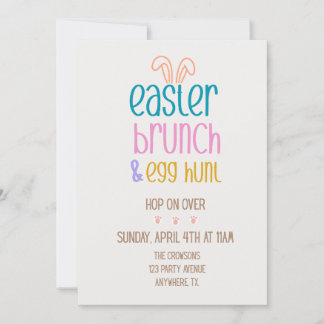 Invitation au brunch de Pâques | Invitation de fêt