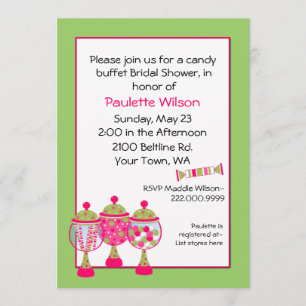 Invitation au buffet Fête de l'mariée élégant