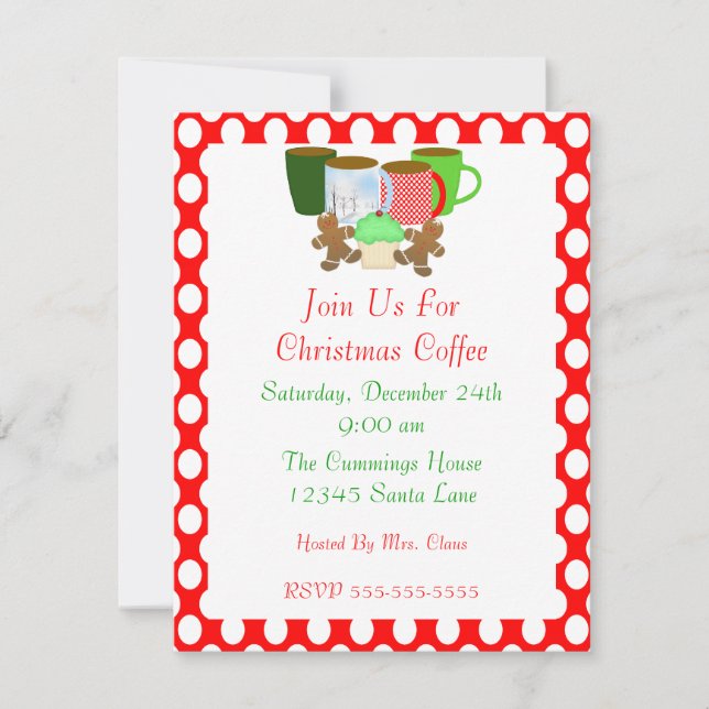 Invitation au café de Noël (Devant)