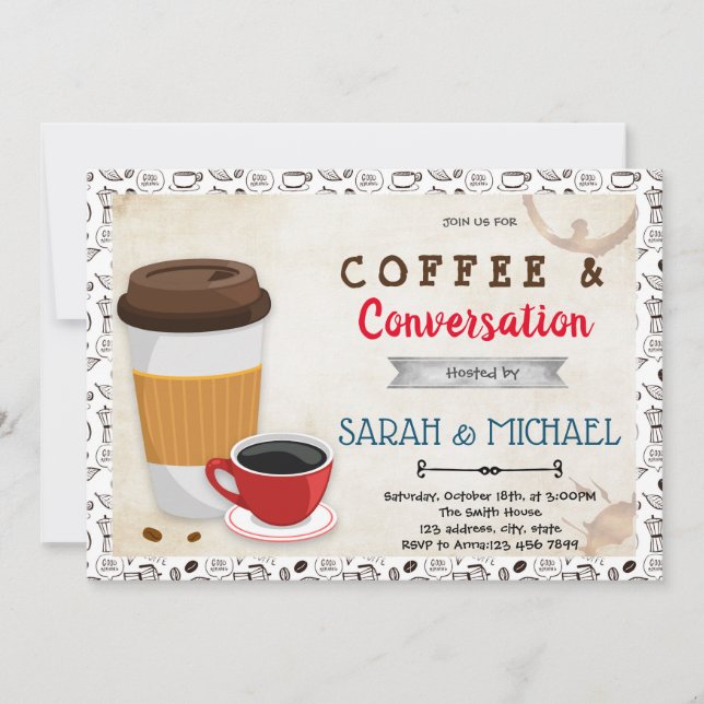 Invitation au café et à la conversation (Devant)
