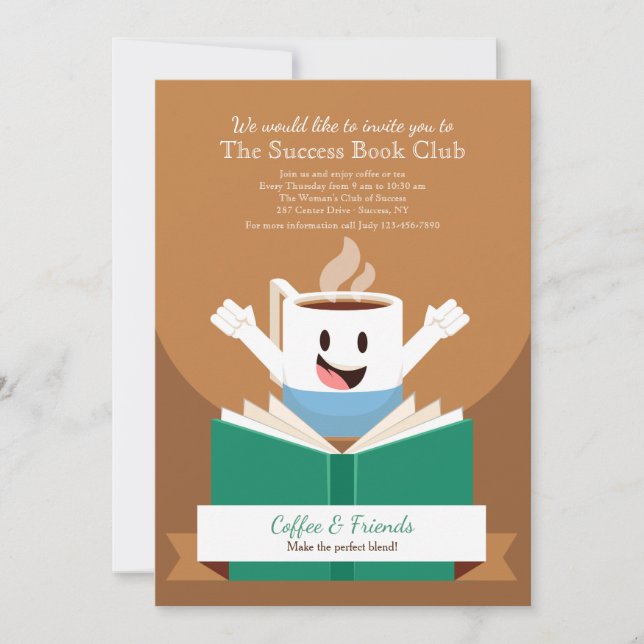 Invitation au café et au livre (Devant)