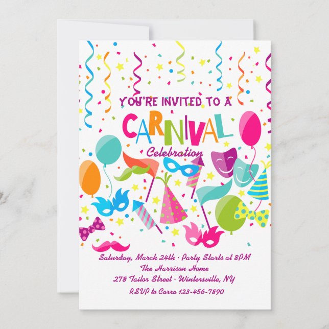 Invitation au carnaval (Devant)