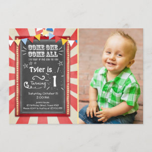 Invitation au carnaval de cirque Big Top Chalk