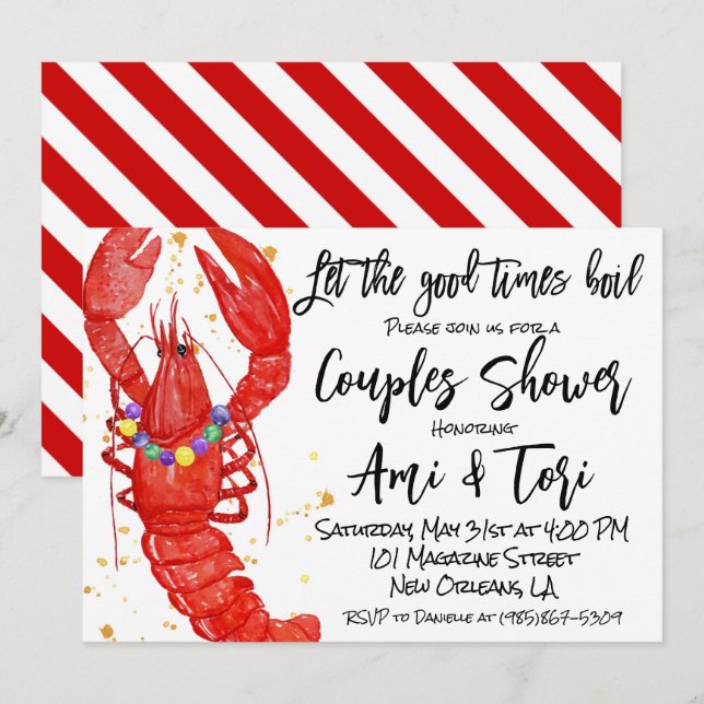Invitation au Carnaval de la Langouste (Devant / Derrière)