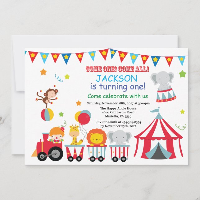 Invitation au Carnaval du Cirque (Devant)