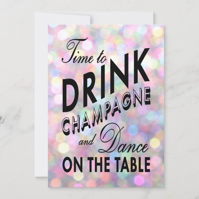 Invitation au Champagne pour le Nouvel An (Devant)