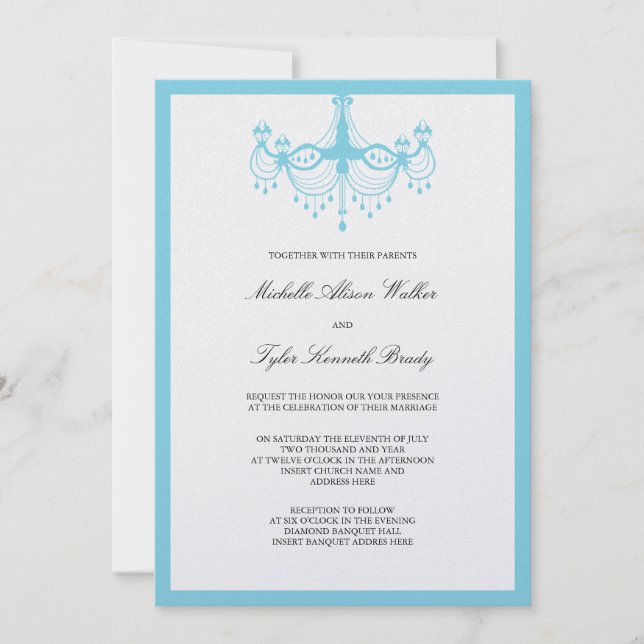 Invitation au chandelier bleu (Devant)