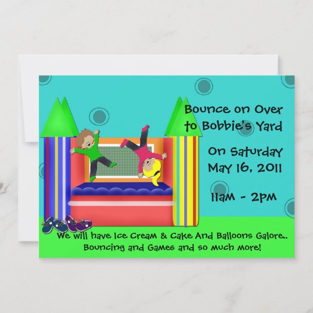 Invitation au château de Bounce (Devant)