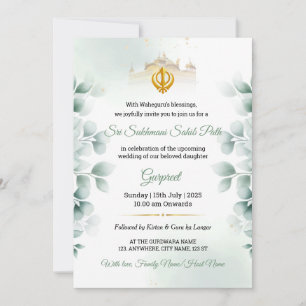 Invitation au Chemin de Sukhmani Sahib de verdure