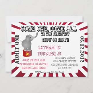 Invitation au cirque/carnaval