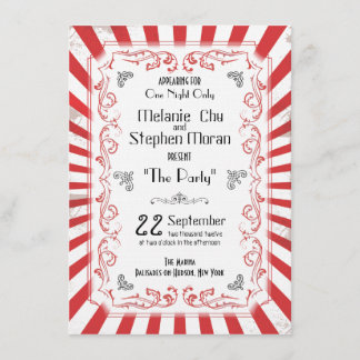 Invitation au cirque Vintage