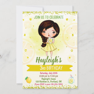 Invitation au citron Invitation d'anniversaire aux