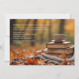 Invitation au club de lecture automnal cosy
