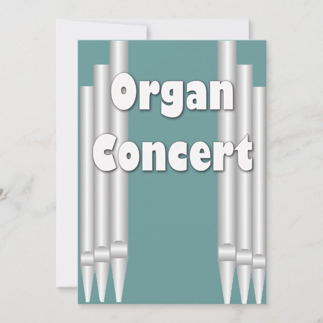 Invitation au concert d'orgue Tuyau turquoise (Devant)