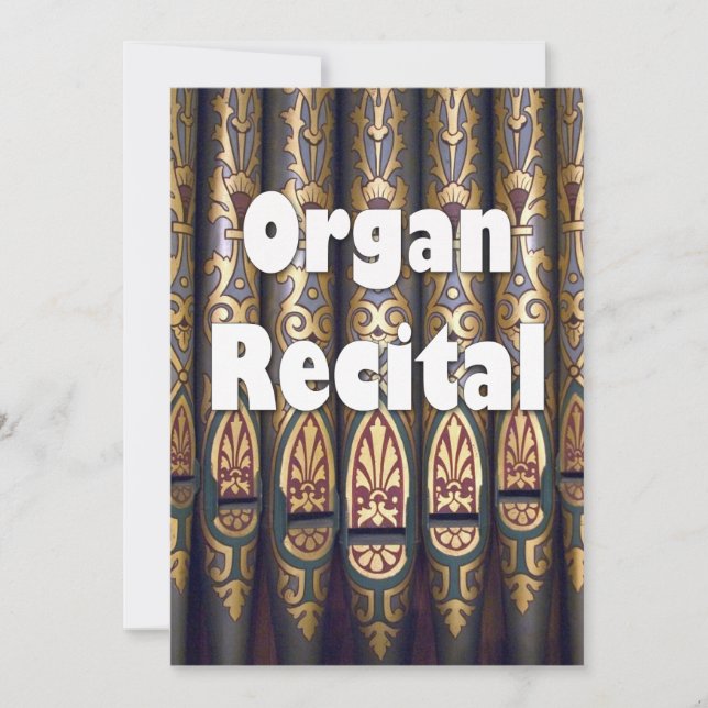 Invitation au considérant d'organe - tuyaux (Devant)