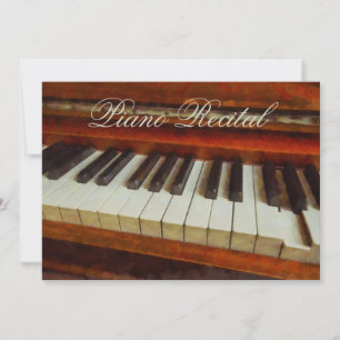 Invitation au considérant Piano vintage