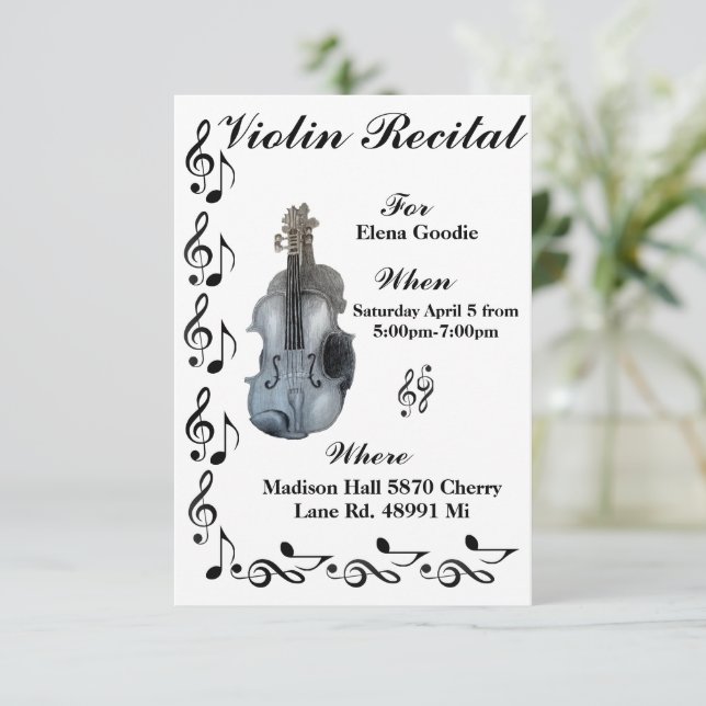 Invitation au considérant Violon (Debout devant)
