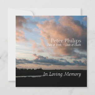 Invitation Au coucher du soleil 2 service commémoratif pacifi