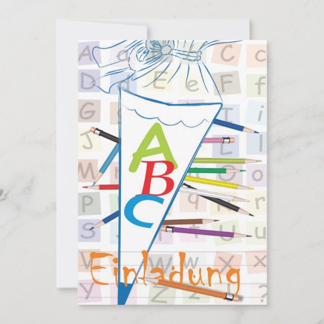 Invitation au début de l'école (Devant)