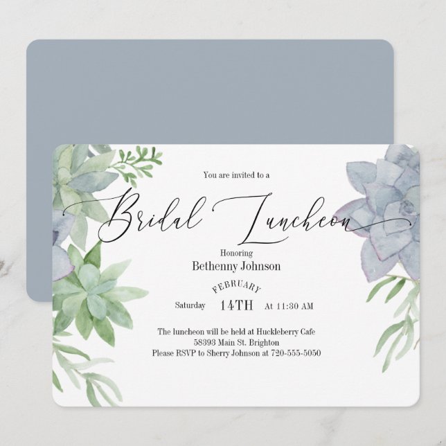 Invitation au déjeuner de la marée des succulents  (Devant / Derrière)