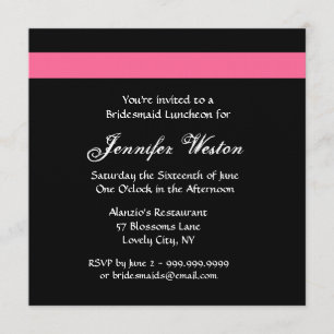 Invitation au déjeuner de la serveuse Rose PINK et