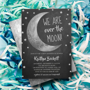 Invitation Au-Dessus De La Lune   BABY SHOWER