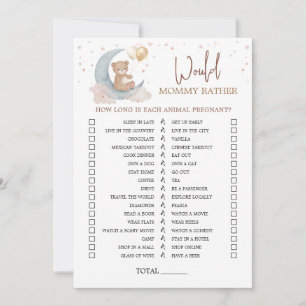 Invitation Au-dessus de la lune Baby shower serait maman Plut