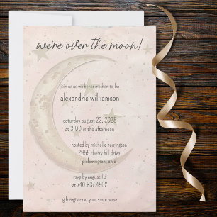 Invitation Au-dessus du Baby shower de Bohême de la Lune