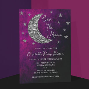 Invitation Au-Dessus Du Baby shower Lune