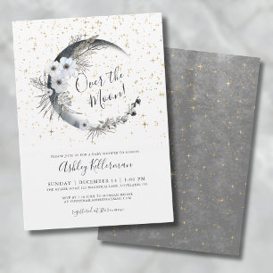 Invitation Au-Dessus Du Baby shower Moon Boho