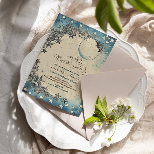 Invitation Au-dessus du Baby shower rêvé de la Lune
