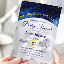 Au-dessus du Baby shower spatial de la Lune