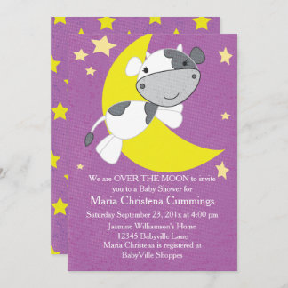 Invitation Au-Dessus Du Baby shower Violet De La L